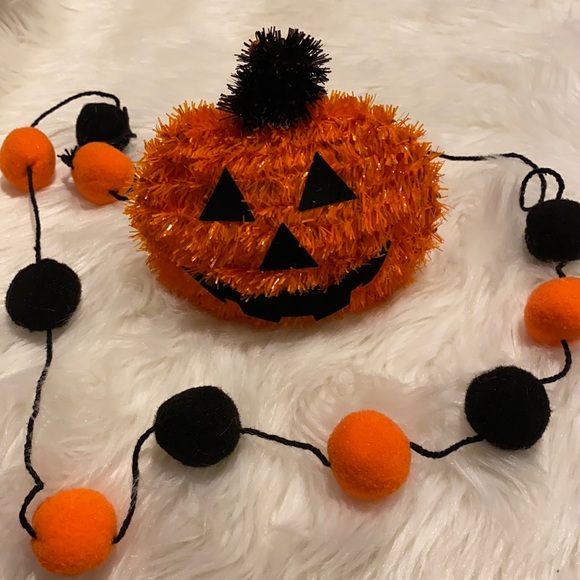 NWT Pumpkin & Pom Pom Garland!